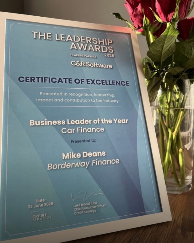 Mike Deans' Certificate of Excellence award from The Leadership Awards